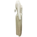 Load image into Gallery viewer, Nanushka Ecru Briar Crinkled Satin Midi Dress with Ruched Detail