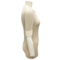Load image into Gallery viewer, Christian Dior Cream / Gold Short Sleeved Cashmere Houndstooth Polo Sweater