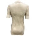 Load image into Gallery viewer, Christian Dior Cream / Gold Short Sleeved Cashmere Houndstooth Polo Sweater