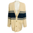 Load image into Gallery viewer, TWP Beige Twine Varsity Phoebe Cashmere Knit Cardigan Sweater