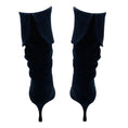 Load image into Gallery viewer, Manolo Blahnik Navy Blue Suede Slouch Boots
