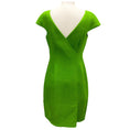 Load image into Gallery viewer, Akris Green Cap Sleeved Silk Shantung Dress