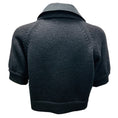 Load image into Gallery viewer, Akris Punto Charcoal Grey Cropped Short Sleeved Wool Knit Sweater