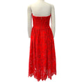 Load image into Gallery viewer, Cara Cara Red Embroidered Eyelet Strapless Torres Dress