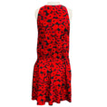 Load image into Gallery viewer, Saint Laurent Red / Black Printed Sleeveless Silk Wrap Mini Dress