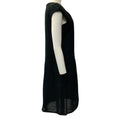 Load image into Gallery viewer, Chanel Black Cotton Textured Cap Sleeve Dress