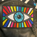 Load image into Gallery viewer, Libertine Black / White / Blue Space Writing Opera Coat