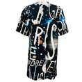 Load image into Gallery viewer, Libertine Black / White / Blue Space Writing Opera Coat