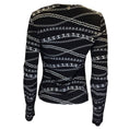 Load image into Gallery viewer, Paco Rabanne Black / Silver Chain Print Long Sleeved Stretch Jersey Top