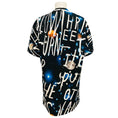 Load image into Gallery viewer, Libertine Black / White / Blue Space Writing Opera Coat