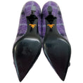 Load image into Gallery viewer, Prada Purple Tweed Pumps with Crystal Embellishment