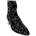 Load image into Gallery viewer, Alaia Black Suede Booties with Crystals and Clear Heel