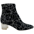 Load image into Gallery viewer, Alaia Black Suede Booties with Crystals and Clear Heel