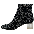Load image into Gallery viewer, Alaia Black Suede Booties with Crystals and Clear Heel