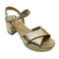 Load image into Gallery viewer, Prada Gold Metallic Leather Cross Strap Sandals