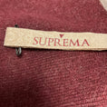 Load image into Gallery viewer, Suprema Light Grey / Burgundy Wool and Cashmere Knit Long Cardigan Sweater with Fur Collar