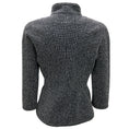Load image into Gallery viewer, Chanel Black / White / Blue Zip Front Tweed Jacket