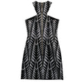 Load image into Gallery viewer, Balmain Black / Silver Crystal Embellished Zip Back Halter Mini Cocktail Dress