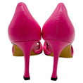 Load image into Gallery viewer, Manolo Blahnik Pink Leather D'Orsay Peep Toe Pumps