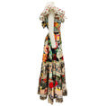 Load image into Gallery viewer, Camilla White Multi Aromatic Amor Print Tiered Dress with Neck Frill