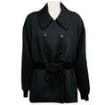 Load image into Gallery viewer, Charles Chang-Lima Black Textured Jacquard Jacket with Knit Trim