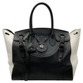 Load image into Gallery viewer, Ralph Lauren Black / White Calfskin Leather Soft Ricky 33 Bag