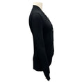 Load image into Gallery viewer, Chanel Black CC Logo Buttoned Viscose Knit High Low Cardigan Sweater
