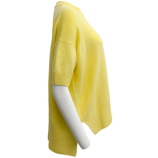 Jil Sander Yellow Cashmere Drop Sleeve Sweater
