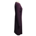 Load image into Gallery viewer, Victoria Beckham Purple Long Sleeved Wool Crepe Midi Dress