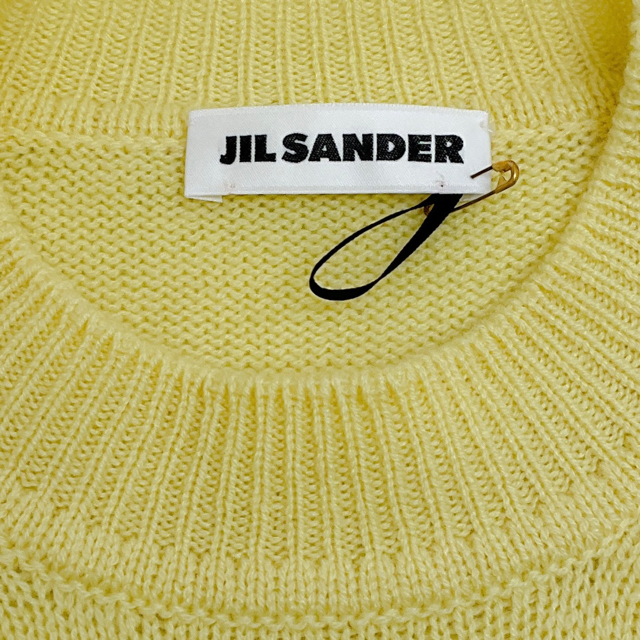 Jil Sander Yellow Cashmere Drop Sleeve Sweater