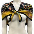 Load image into Gallery viewer, Hermes Black / Gold Multi Pierres d'Orient et d'Occident Square Silk Twill Scarf