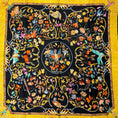 Load image into Gallery viewer, Hermes Black / Gold Multi Pierres d'Orient et d'Occident Square Silk Twill Scarf