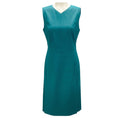 Load image into Gallery viewer, Hugo Boss Teal Dayami Wool Sleeveless Pencil Midi Dress