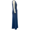 Load image into Gallery viewer, Carolina Herrera Blue Silk Sleeveless Peplum Dress