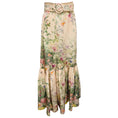 Load image into Gallery viewer, Camilla Light Pink Multi Palacio Playground Print Maxi Skirt with Deep Hem Frill and Belt