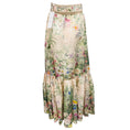 Load image into Gallery viewer, Camilla Light Pink Multi Palacio Playground Print Maxi Skirt with Deep Hem Frill and Belt