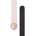 Load image into Gallery viewer, Fendi Black / Light Pink F is Fendi Reversible Calfskin Leather Belt
