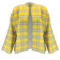 Load image into Gallery viewer, Sofie D'Hoore Yellow / Green Multi Checkered Open Front Wool Jacket
