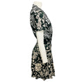Load image into Gallery viewer, Isabel Marant Black / Ivory Floral Print Short Sleeved Silk Mini Dress