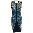 Load image into Gallery viewer, Roberto Cavalli Navy Blue / Brown Printed Sleeveless Dress