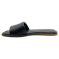 Load image into Gallery viewer, Brunello Cucinelli Black Leather Slide Sandals with Monili