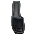 Load image into Gallery viewer, Brunello Cucinelli Black Leather Slide Sandals with Monili
