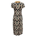 Load image into Gallery viewer, La DoubleJ Black / Orange Print Cotton Jersey Sporty Swing Dress