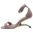 Load image into Gallery viewer, Alexander McQueen Lilac Leather Arc Metal Heeled Sandals