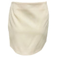 Load image into Gallery viewer, Area Cream Crystal Embellished Wool Twill Mini Skirt