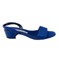 Load image into Gallery viewer, Manolo Blahnik Blue Snakeskin Leather Sandals