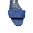 Load image into Gallery viewer, Manolo Blahnik Blue Snakeskin Leather Sandals