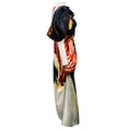 Load image into Gallery viewer, McQueen Multicolor Velazquez Asymmetric Printed Silk Midi Dress