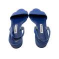 Load image into Gallery viewer, Manolo Blahnik Blue Snakeskin Leather Sandals