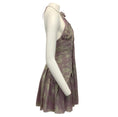 Load image into Gallery viewer, Alexis Purple / Green Leina Ruched Halter Dress
